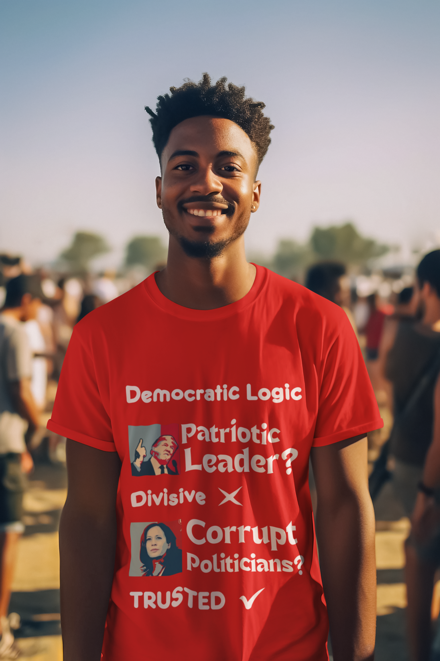 Unisex Tee-Democratic Logic- Patriotic vs Corrupt
